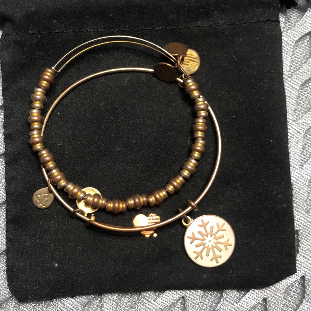 Alex and Ani 2015 Christmas snowflake set.